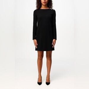 Talbots Pure Italian Merino Wool Dress – Size Large –Black – Excellent Condition